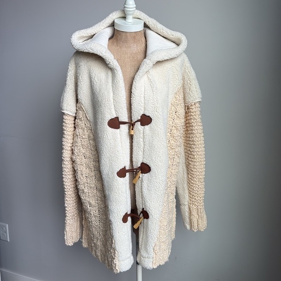 FREE PEOPLE Stormy Sherpa Cardi SMALL New! - Picture 4 of 11